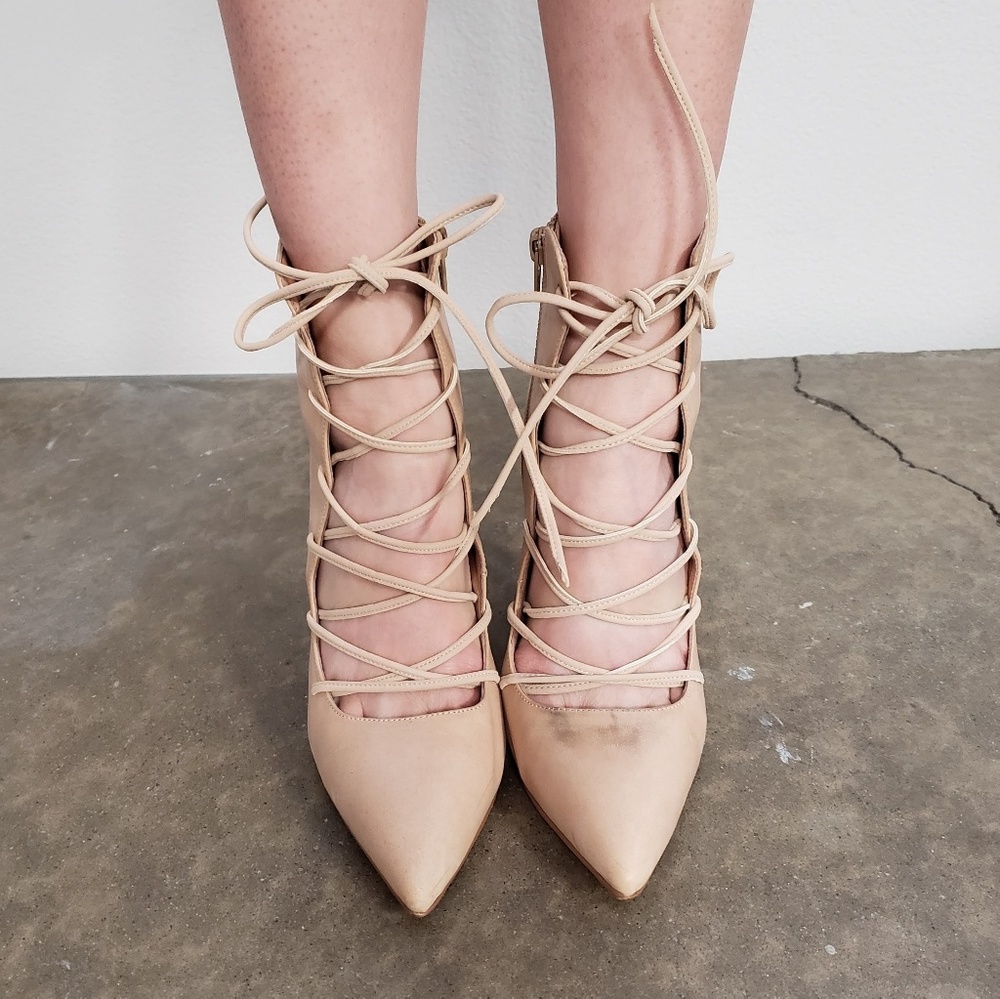 Jeffrey Campbell Lace Up Heels, size 6.5